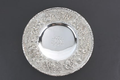 S. Kirk & Son Sterling Floral Plate