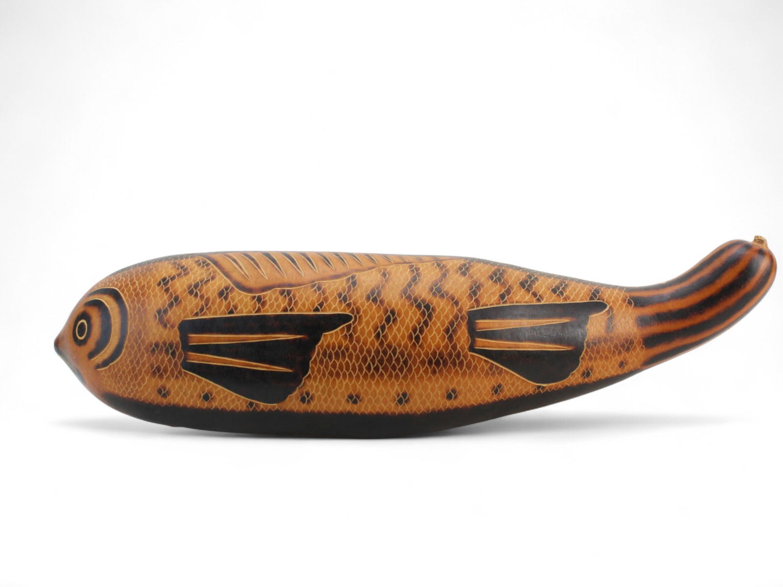 Hand Painted Gourd Fish Sculpture (1 of 8)