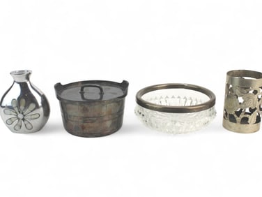 Group of Four Silverplated Items