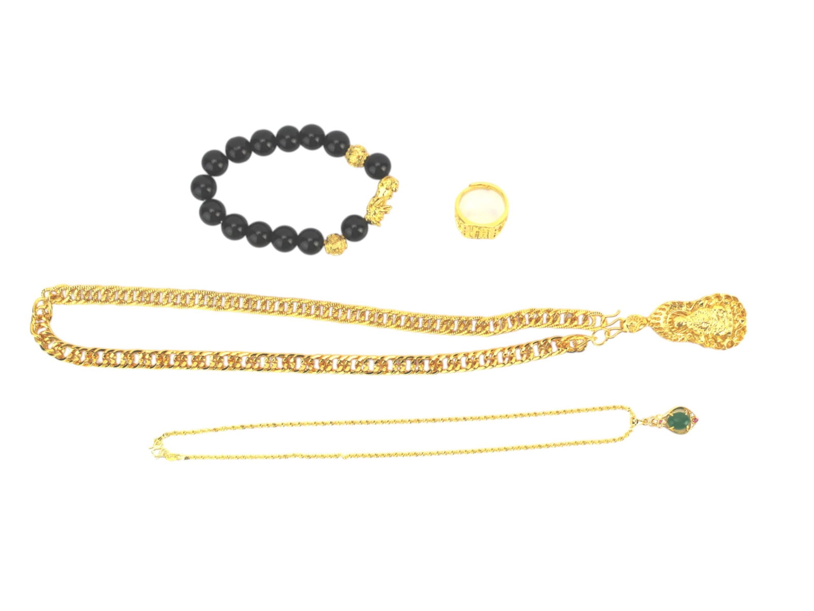 Lot of Costume Jewelry with Buddha & Bead (1 of 10)