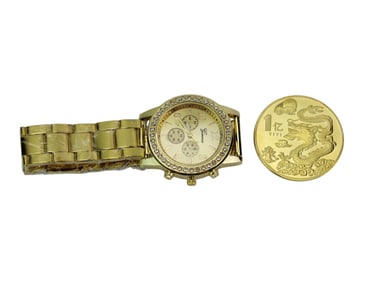 Collectible Geneva Wristwatch & A Dragon Coin