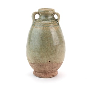 Small Chinese Celadon Vase with Two Handles