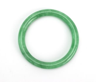 Polished Green Jadeite Bangle