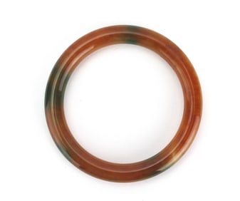 Jadeite Bangle with Red-Green Hues