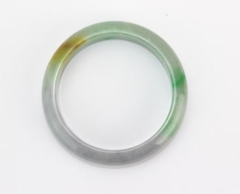 Green and Russet Jadeite Bangle