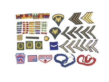 Mixed U.S. Military Patches and Ribbons Set