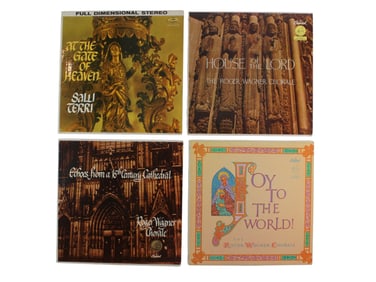 4 Vintage Sacred & Choral Vinyl LP Records