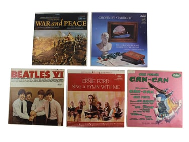 5 Vintage Capitol Vinyl Records Collection