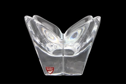 Orrefors Lotus Crystal Art Bowl