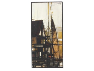 Midcentury Abstract Harbor by James Groody