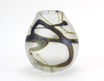 Studio Art Glass Vase Signed L. Wilson