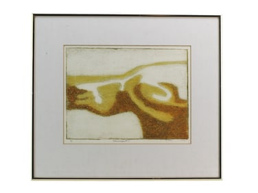 "Glancescape #37" lithograph by R. Orton (1976)