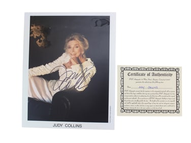 Judy Collins Signed Photo with COA