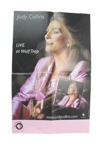 Judy Collins Signed Wolf Trap Concert Poster