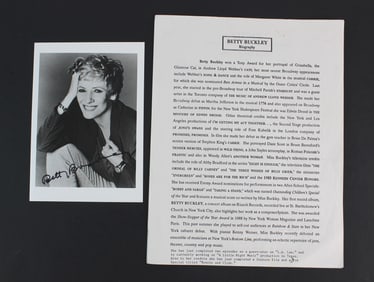 Betty Buckley Signed B&W Photo