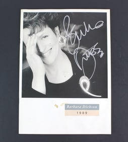 Signed Barbara Dickson 1989 Tour Booklet