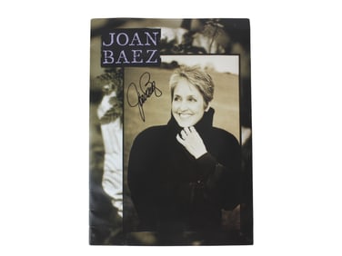 Signed Joan Baez Booklet with Portrait Photos