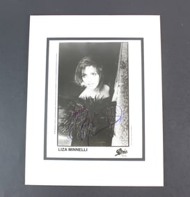 Signed Liza Minnelli Photo with Feather Dress