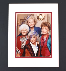 Golden Girls Signed 8x10 Cast Photo w/ Matting