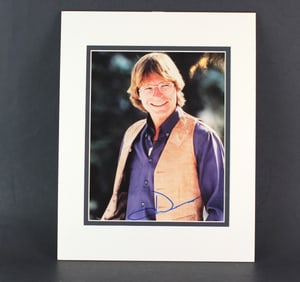 Signed Color Photo of John Denver Smiling