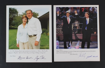 Reprint photos of Bush & Kerry/Edwards