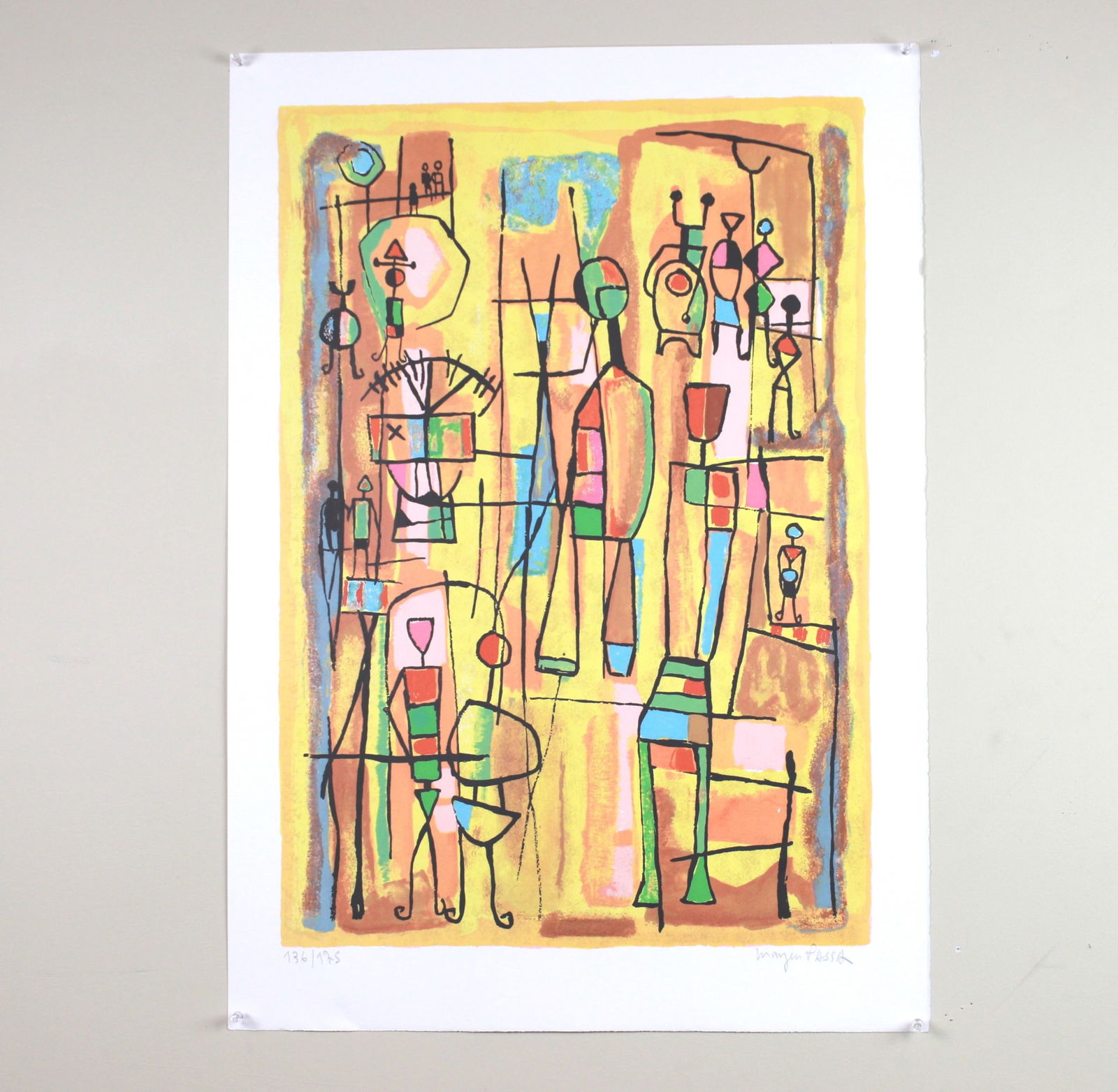 Mayeu Passa, Silent Drama, Signed Lithograph (1 of 3)