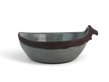 Chinese Celadon Washer with Bird Head Rim