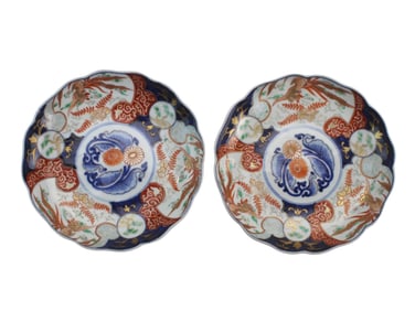 Pair of Japanese Imari Plates, Meiji Period