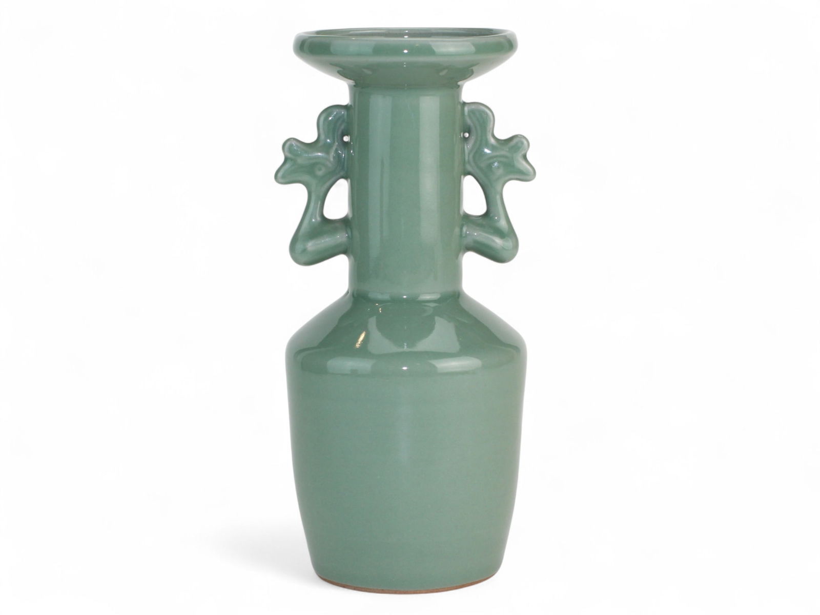 Chinese Celadon Vase with Dragon Handles (1 of 8)