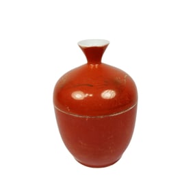 Chinese Iron Red Porcelain Covered Jar