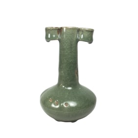 Chinese Double Ear Longquan Celadon Vase