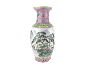 A Large Chinese Famille Rose Vase