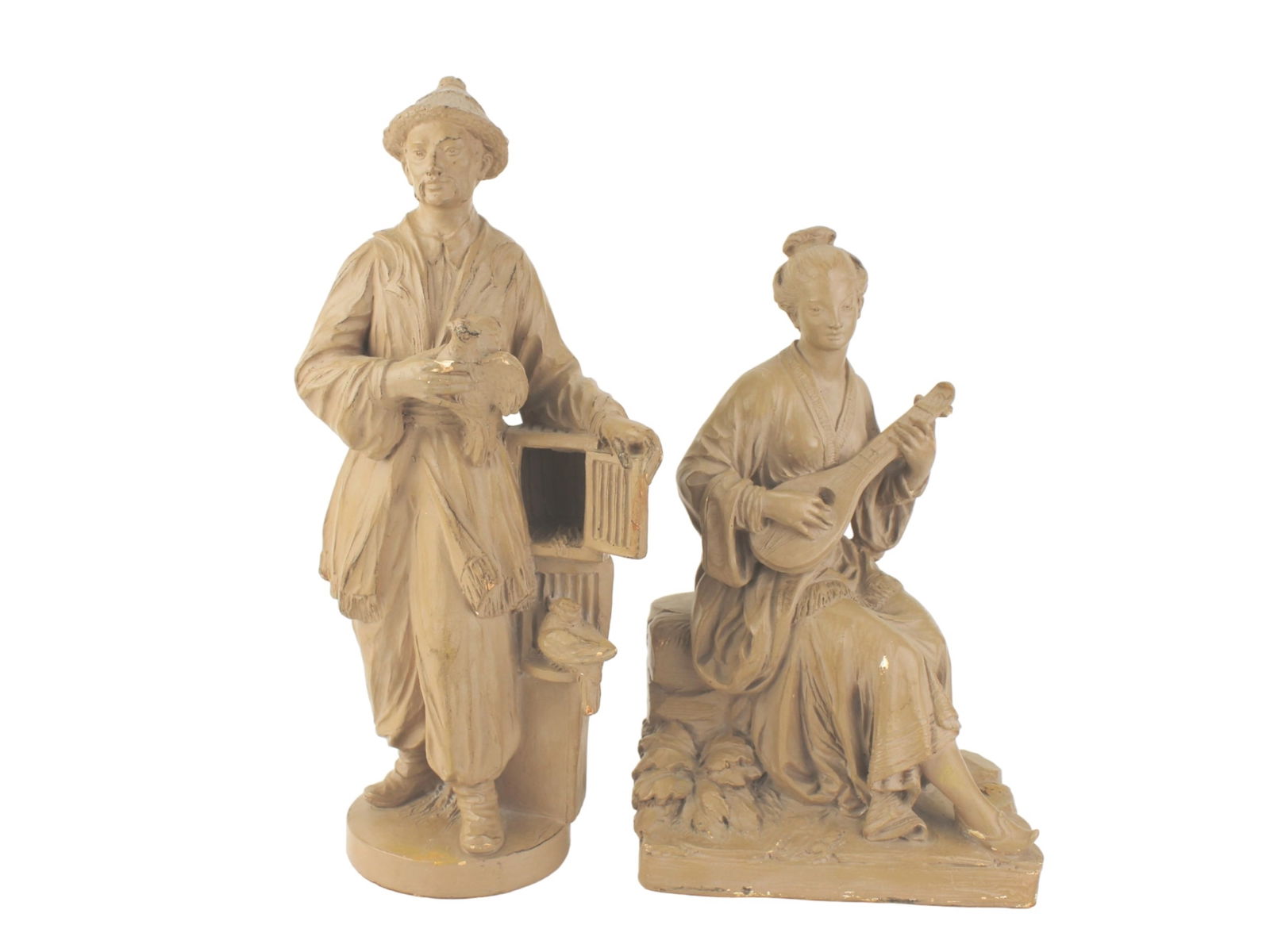 Pair of French Terracotta Figurines (1 of 10)