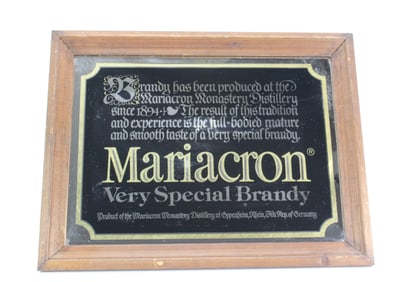 Mariacron Very Special Brandy Vintage Mirror Sign