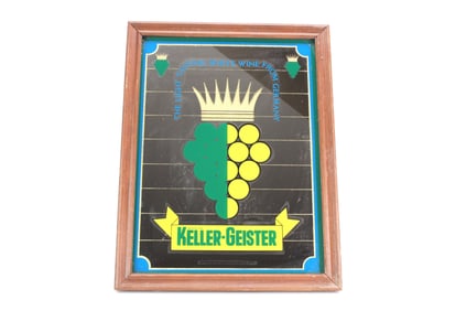 Keller-Geister White Wine Advertising Mirror Sign