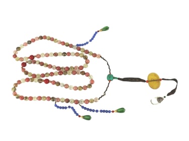 Qing Dynasty Style Peking Glass Court Necklace