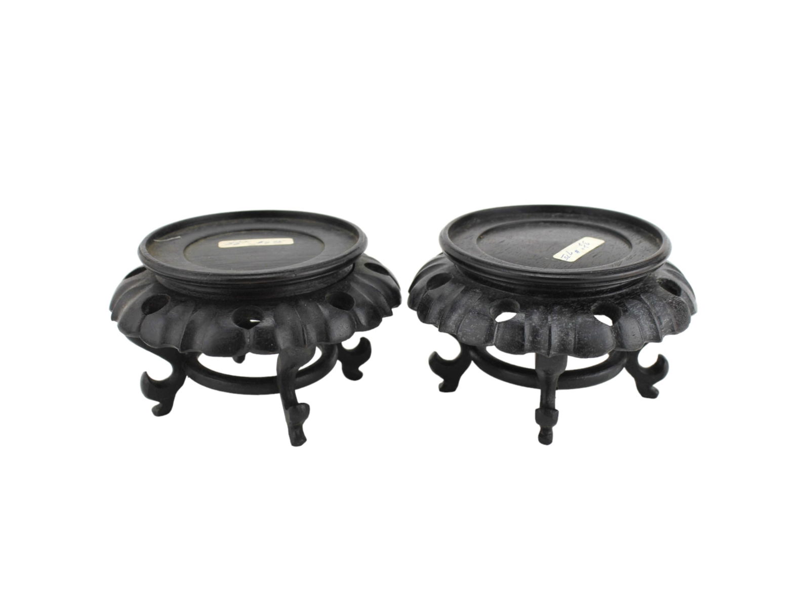 Two Chinese Carved Wood Stands (1 of 5)