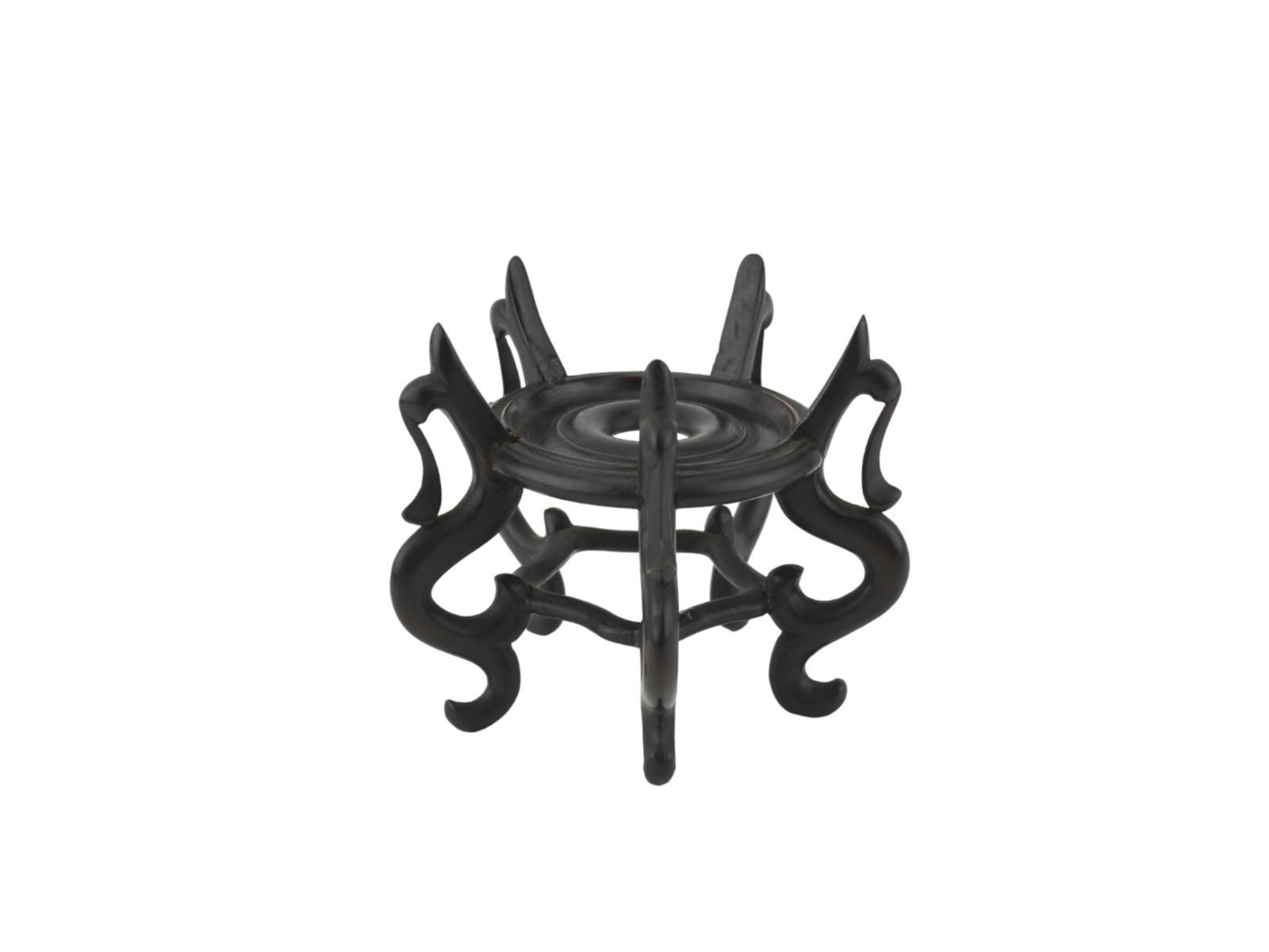A Chinese Carved Wood Stand with Curved Legs (1 of 7)