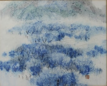 TSENG YING PANG,"LANDSCAPE", WATERCOLOR PAINTING