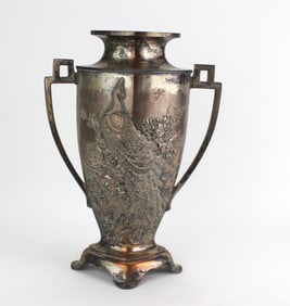 Asian Silver Plate Urn