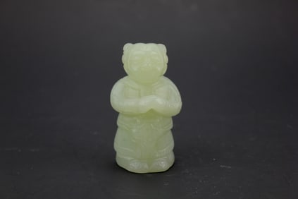 Chinese Carved Jade Boy Figurine