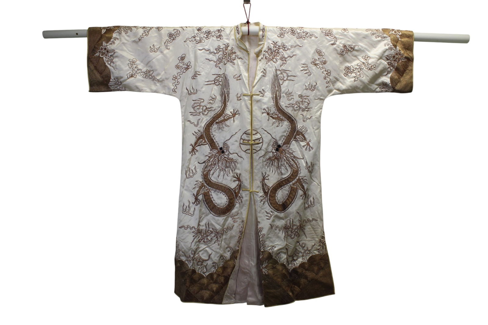 Chinese Silk Robe with Dragon & Phoenix Motifs (1 of 9)
