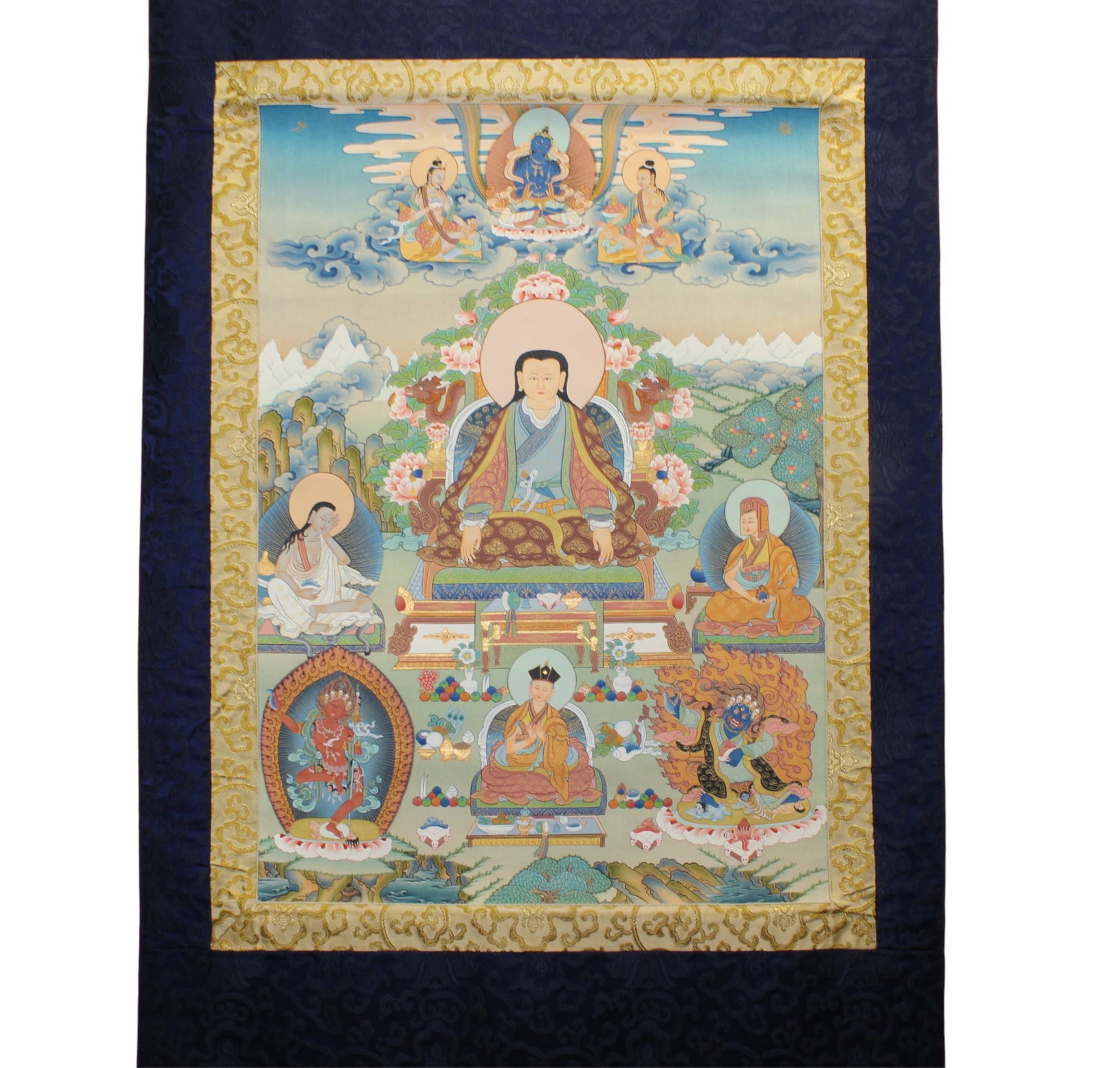 Hand Painted Tibetan Thangka Scroll - 2