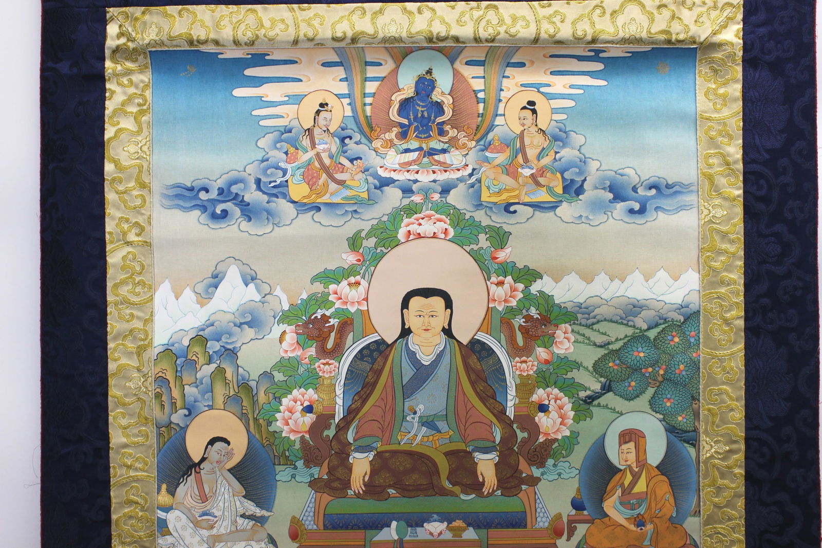 Hand Painted Tibetan Thangka Scroll - 3