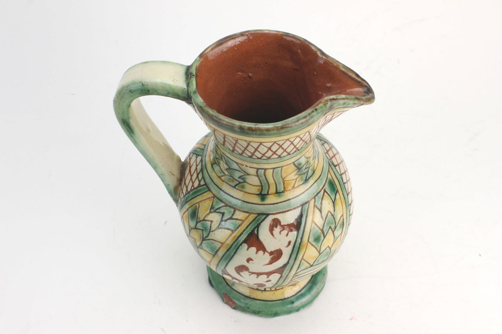 Chinese Polychrome Porcelain Pitcher - 4