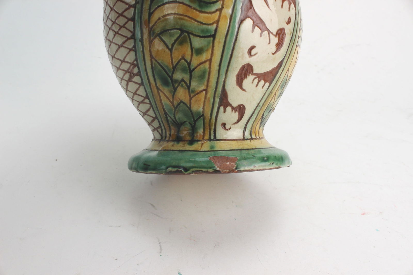 Chinese Polychrome Porcelain Pitcher - 6