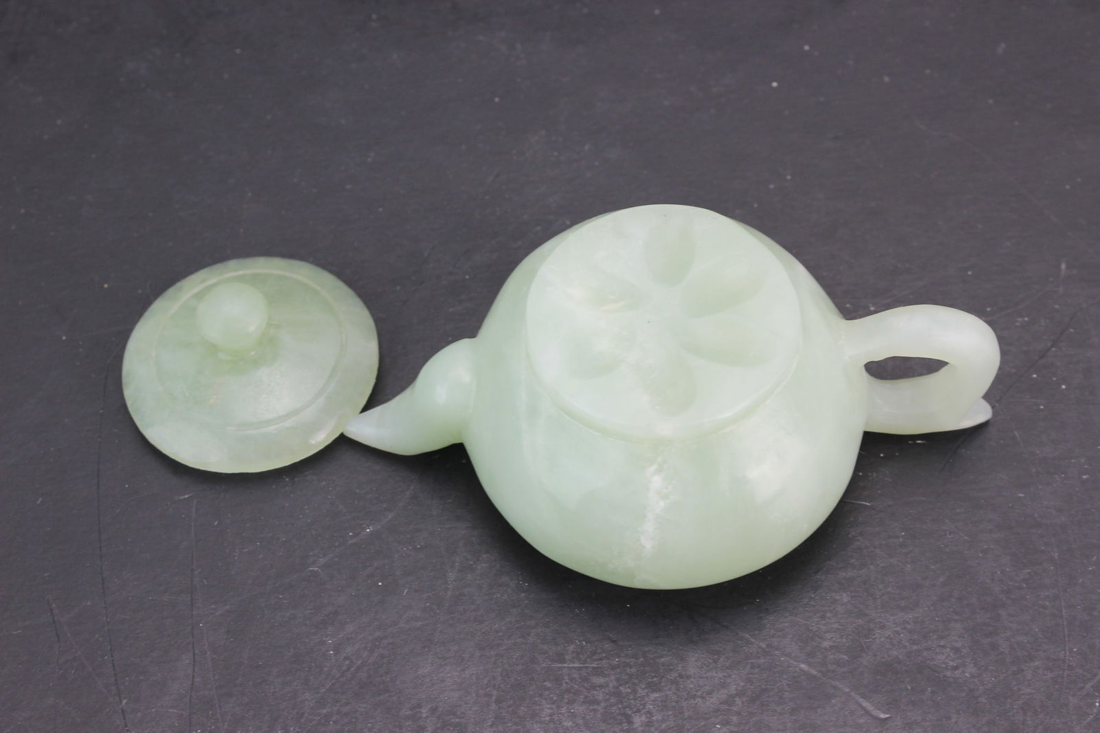 Miniature Celadon Jade Teapot - 6