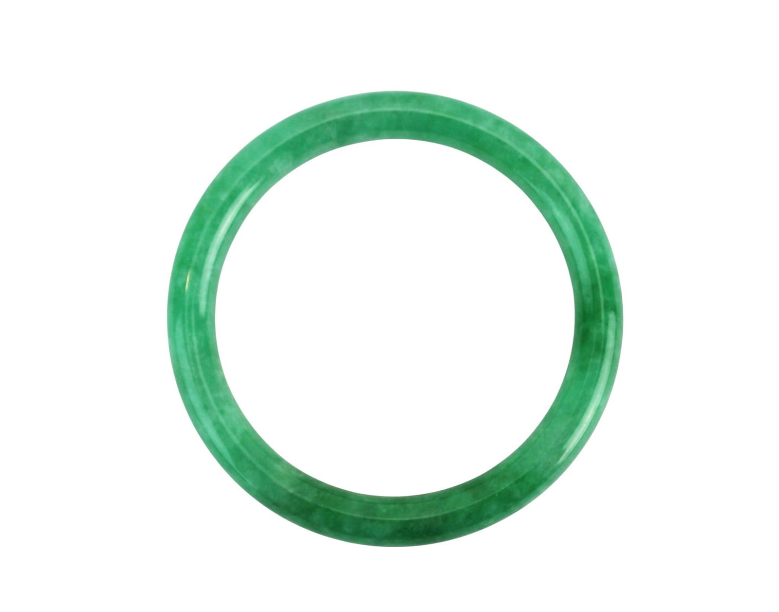 Vivid Green Jadeite Bangle Bracelet (1 of 3)
