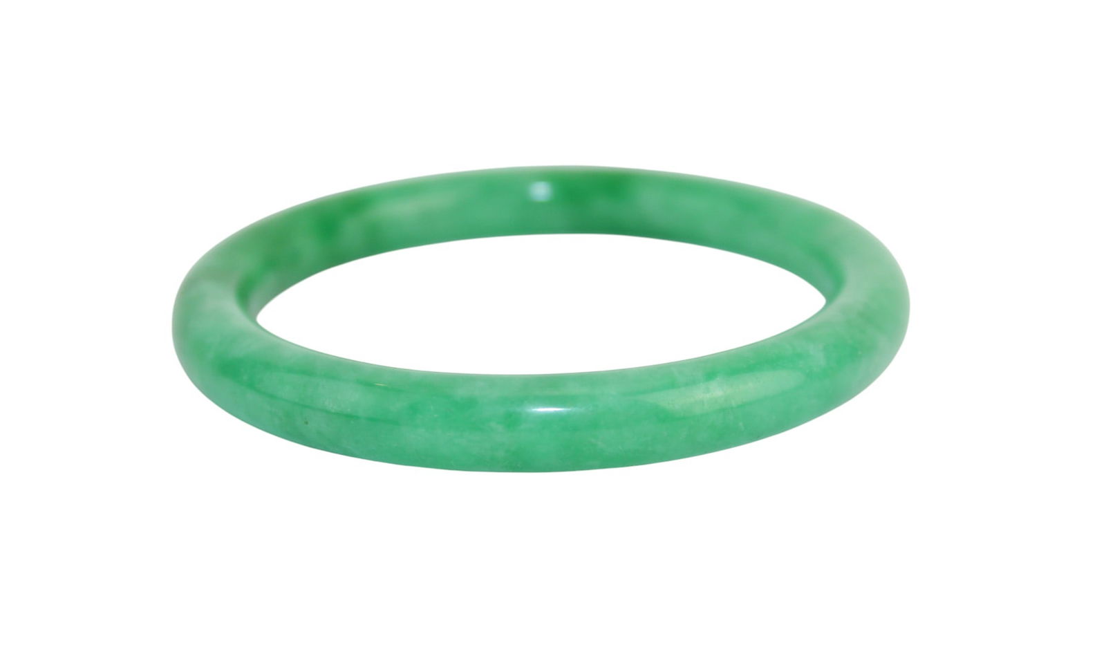 Vivid Green Jadeite Bangle Bracelet - 2