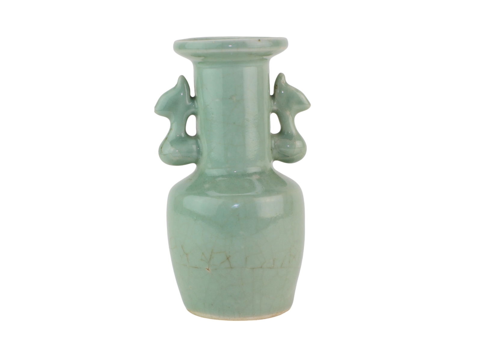 Chinese Celadon Double-Ear Vase - 3